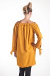 TUNIC BEADED NECK ELASTIC 4081 MUSTARD