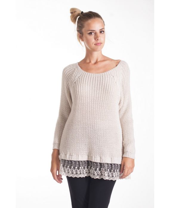 - PULL-SPITZEN-4084 BEIGE