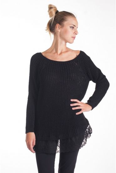 - PULL-SPITZEN-4084 SCHWARZ