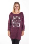 T-SHIRT DI NEW YORK 4086 BORDEAUX