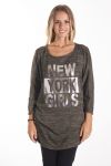 T-SHIRT DI NEW YORK 4086 VERDE MILITARE