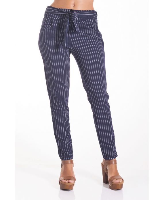 PANTALON RAYE 4088 BLEU