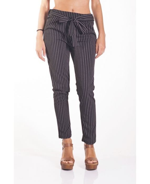 PANTALON RAYE 4088 NOIR