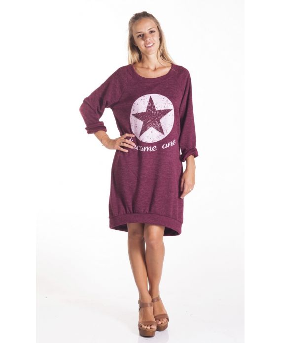 KLEID TUNIKA 4090 BORDEAUX