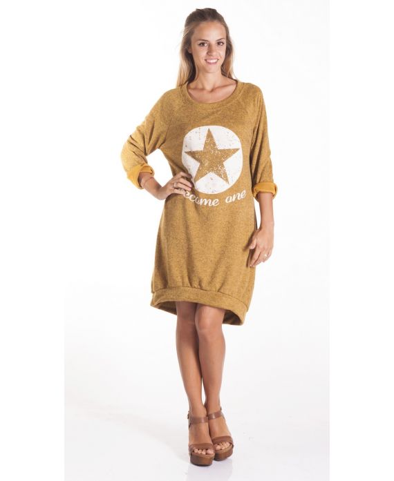 TUNIC DRESS 4090 MUSTARD