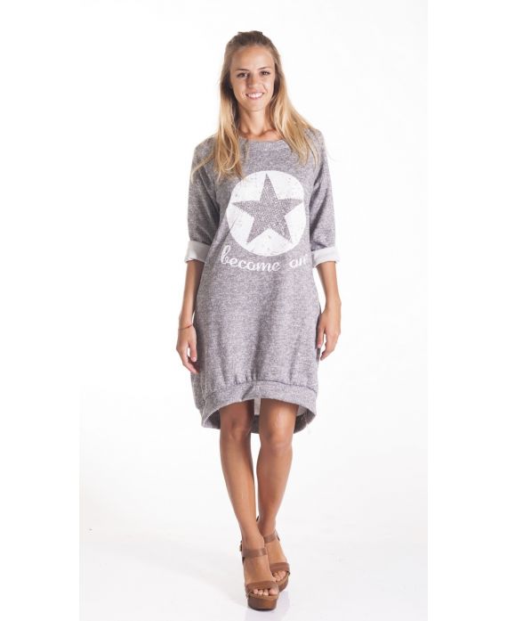 KLEID TUNIKA GRAU 4090