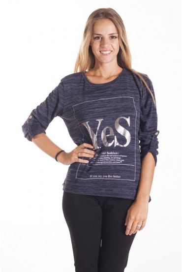 T-SHIRT JA 4092 NAVY BLAUW