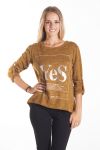 T-SHIRT YES 4092 MUSTARD