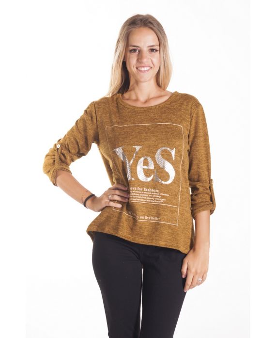 T-SHIRT YES 4092 MUSTARD