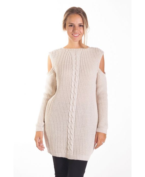 PULL-GIRO DE HOMBROS DENUDEES 4093 BEIGE