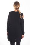 PULL TORSADE EPAULES DENUDEES 4093 NOIR