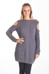 PULL-GIRO DE HOMBROS DENUDEES 4093 GRIS