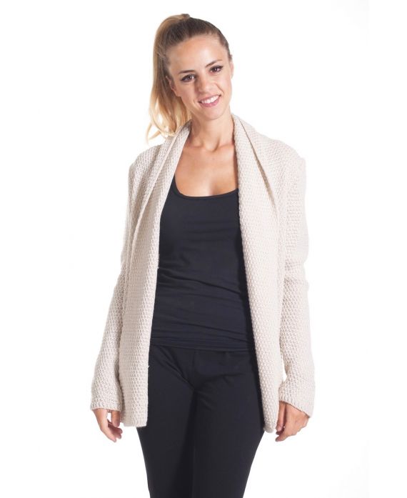 BODYWARMER MESH TERUG AJOURE 4094 BEIGE