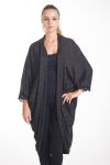 GILET LUNGO IN PIZZO 4097 NERO