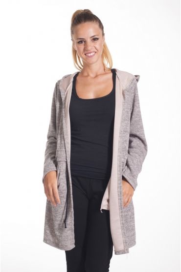 VEST/JAS HEEFT EEN CAPUCHON 4099 BEIGE