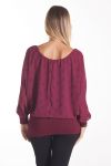 TOP CLOAKING DRUCKT 4077 BORDEAUX