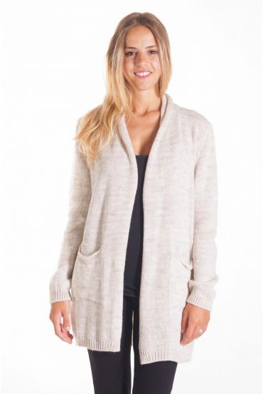 GILET MOHAIR 2 POCHES 4105 BEIGE