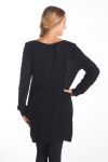 PULL TUNIQUE TORSADES 4109 NOIR