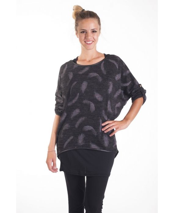 T-SHIRT 2 PEZZI 4114 NERO