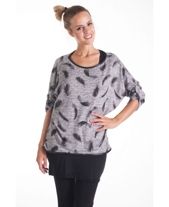 T-SHIRT 2 PEZZI 4114-GRIGIO