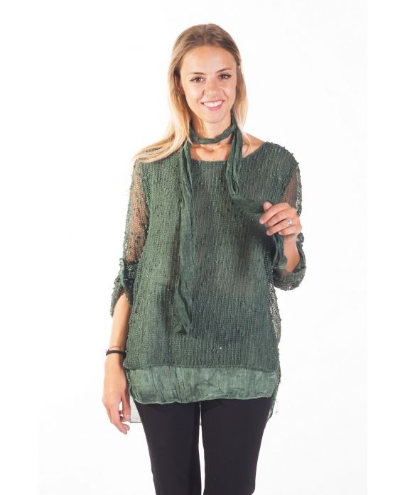 TUNIC AJOUREE 2 PIECES 4108 MILITARY GREEN