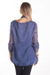 TUNIC AJOUREE 2 PIECES 4108 NAVY BLUE