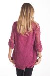 TUNIC AJOUREE 2 PIECES 4108 BORDEAUX