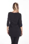 PULL TUNIQUE POCHES 4111 NOIR