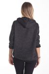 SWEATSHIRT MIT HERZ-KAPUZE 4107 SCHWARZ