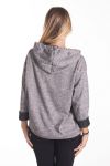 SWEATSHIRT MIT HERZ-KAPUZE 4107 GRAU