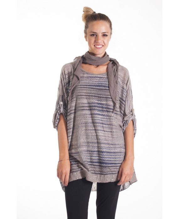 T-SHIRT 2 PEZZI 4113 TAUPE