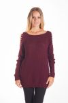 PULL MOHAIR PERLES 4115 BORDEAUX