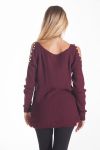 PULL MOHAIR PERLES 4115 BORDEAUX