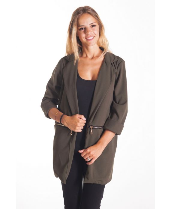 VESTE ZIPPEE 4112 MILITAIRE GROEN