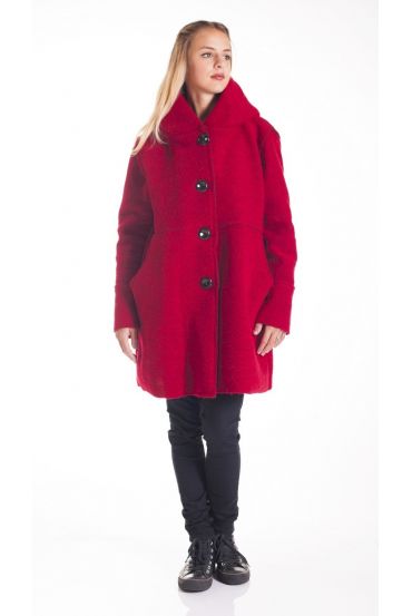 MANTEAU BOUTONS 4157 ROUGE