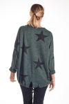 PULL IMPRIME ETOILE 4145 VERT MILITAIRE