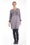 PULL TUNIQUE NY 2 POCHES 4132 GRIS