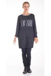 PULL TUNIQUE NY 2 POCHES 4132 NOIR