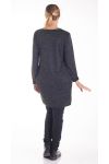 PULL TUNIQUE NY 2 POCHES 4132 NOIR