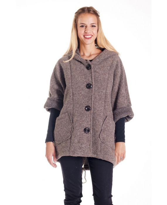 CAPPOTTO PULSANTI 4149 TAUPE