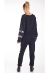 SWEATSHIRT MIT PAILLETTEN-4155 SCHWARZ