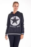 SWEAT HAS HOOD STAR CLOUTEE 4125 BLACK