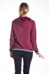 SWEAT A CAPUCHE ETOILE CLOUTEE 4125 BORDEAUX