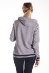 SWEAT A CAPUCHE ETOILE CLOUTEE 4125 GRIS