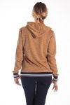 SWEAT A CAPUCHE ETOILE CLOUTEE 4125 MOUTARDE