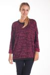 PULL ECRITURES 4127 BORDEAUX