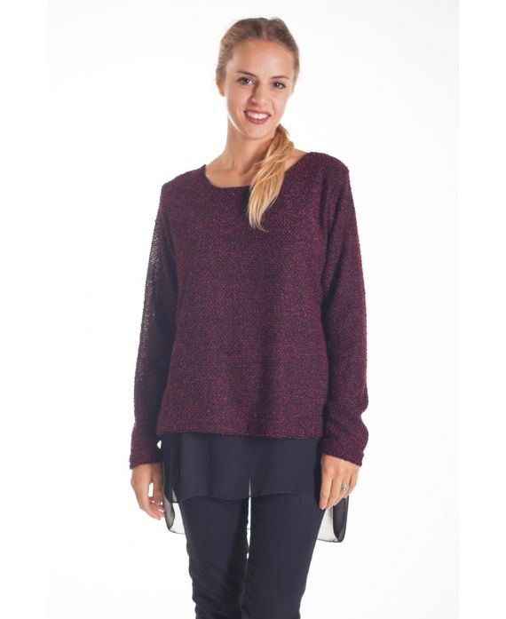 PULLOVER TUNIKA CLOAKING 4135 BORDEAUX