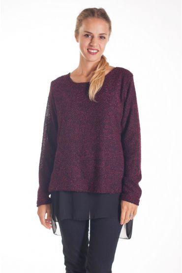 PULLOVER TUNIKA CLOAKING 4135 BORDEAUX