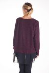 PULL TUNIQUE VOILAGE 4135 BORDEAUX