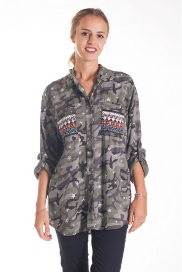 CAMICIA MILITARE 4139 VERDE MILITARE